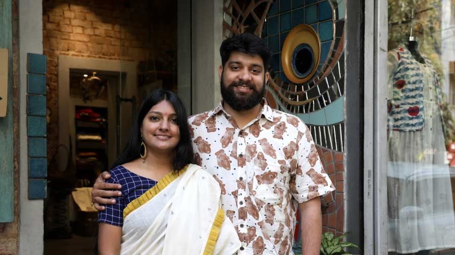 Co-founder and creative head of Sienna, Shuli Ghosh, with husband and business head, Rewant Lokesh