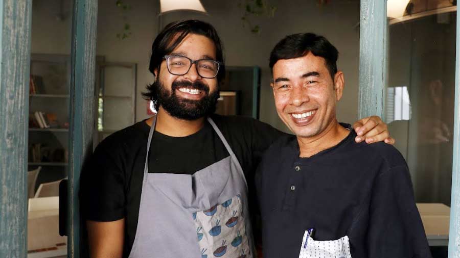  Line cook, Diptajit Chowdhury, and sous chef, Milan Ghosh