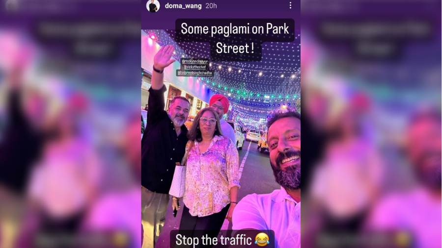 Vicky Ratnani with Mayur Sharma (‘Highway on my Plate’) and Doma Wang (Blue Poppy Thakali, Kolkata) at Park Street