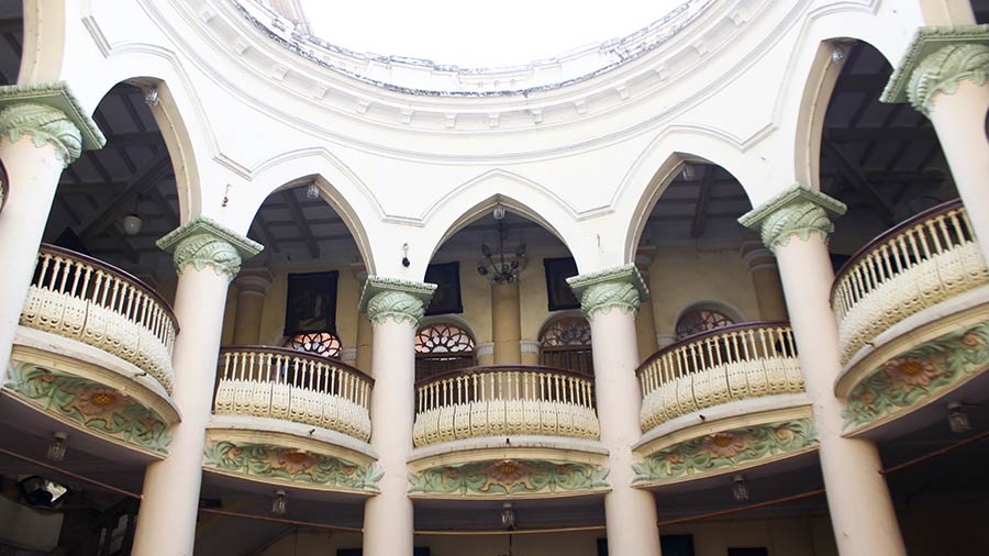 The Dao Rajbari in Jorasanko, resembling an opera house in its structure
