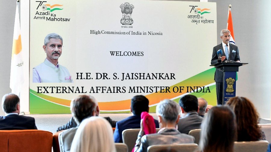 S. Jaishankar delivering his speech at the event 