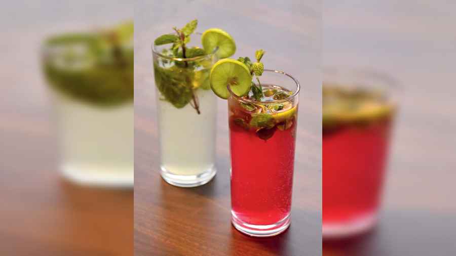 Watermelon Mojito: This refreshing glass of mocktail is a concoction of mint leaves, lemon slices, soda and watermelon flavour. Rs 130