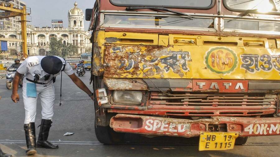Fearing raid, owners take ‘unfit’ buses off roads in Kolkata