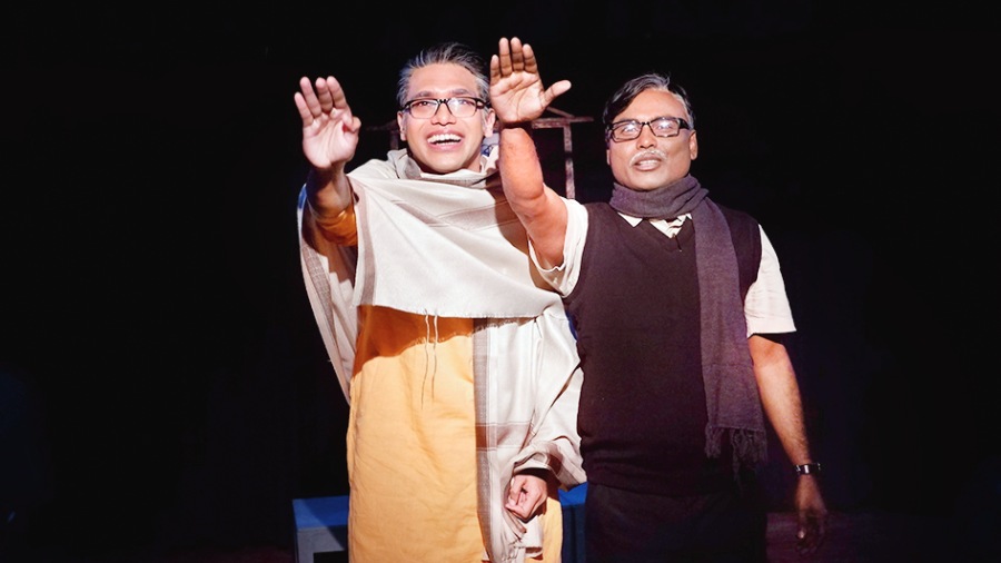 A moment from the play, Dwidha 