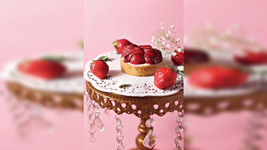 Nutella Strawberry Tart at Cocoa Bakery: Strawberry compote, fresh vanilla cream, Nutella and fresh strawberries come together in this baked tart shell at the Loudon Street bakery. @Rs 250-plus
