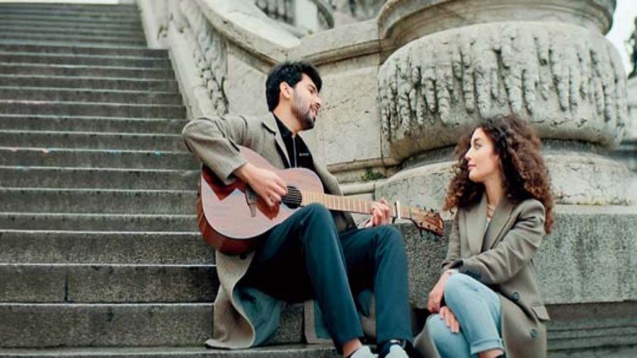 A moment from Armaan’s new video for the song You