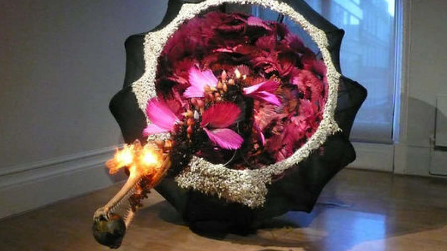 'The World As Burnt Fruit' by Rina Banerjee  (shown as part of a presentation by the artist)