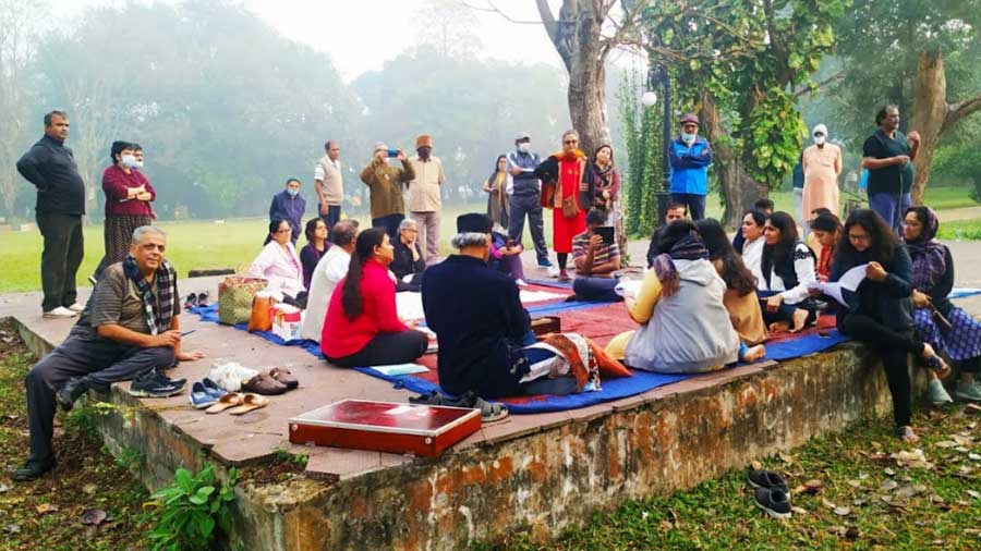 'The lady with a DSLR to shoot birds capped her equipment and sat down'
