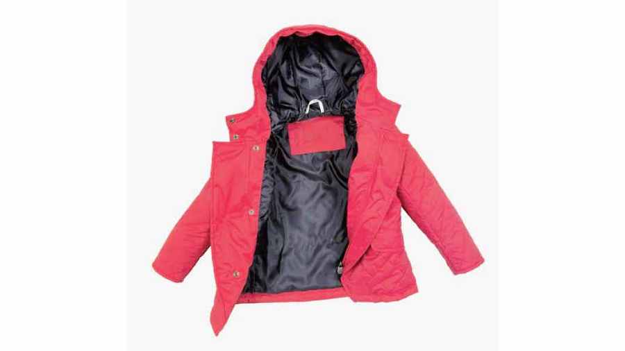 Jackets made of weather-resistant fabrics and have a hood are called anoraks.
