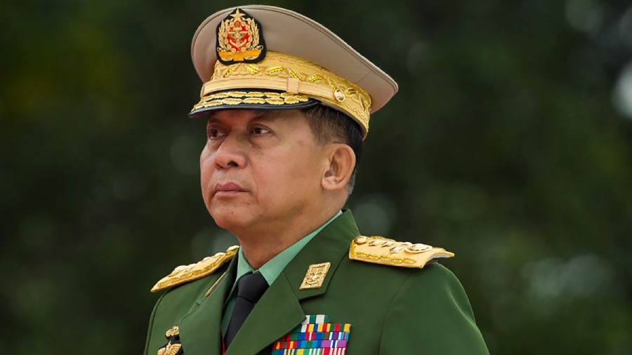 Junta leader Min Aung Hlaing.