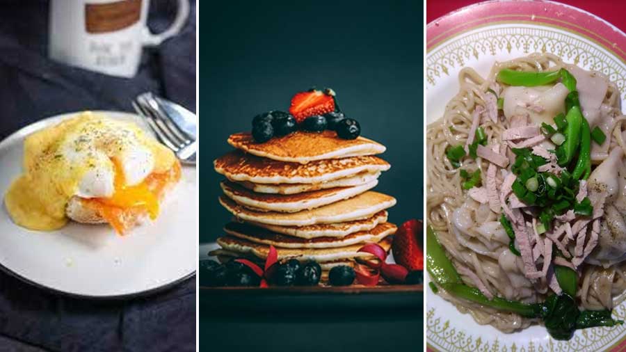 Eggs Benedict, pancakes or singhara chow? Take your pick