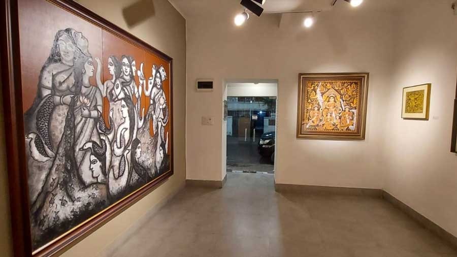 Burman’s works on display at the exhibition