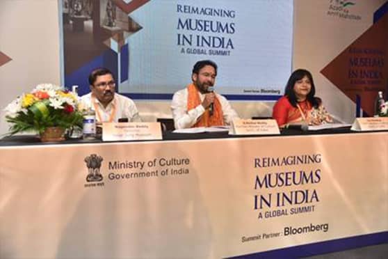 G Kishan Reddy (centre) at the inauguration of the two-day summit - Reimagining Museums in India. 