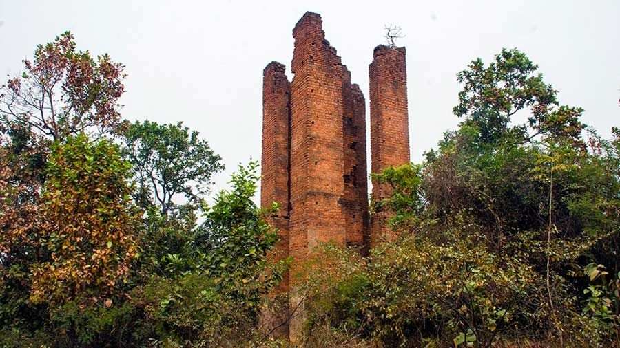 The pillars were originally 35-feet high 