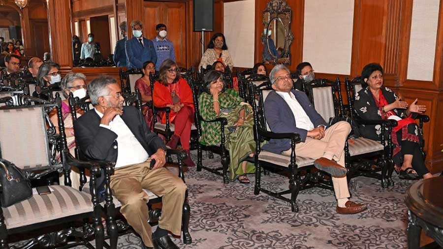 The audience interacts with Ghazala Wahab at An Author's Afternoon, organised by Prabha Khaitan Foundation at Taj Bengal, Kolkata 