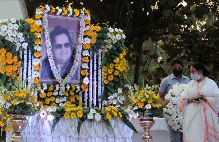 FAREWELL, DADA: Chief minister Mamata Banerjee pays homage to the Disco King of India, Bappi Lahiri, on Wednesday, February 16. The singer and composer, who captivated generations with his innovative music, passed away on Tuesday night at a hospital in Juhu. He was 69
