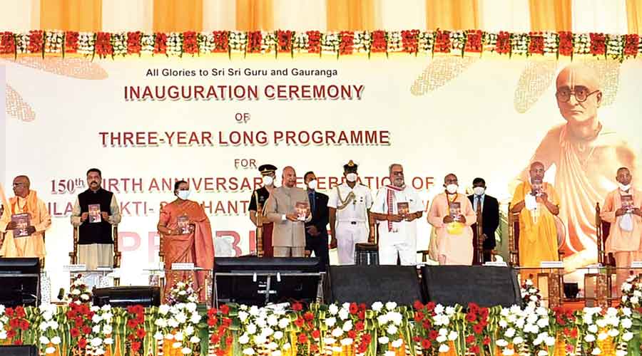 President Ram Nath Kovind on Sunday inaugurates the three-year-long celebrations of the 150th birth anniversary of Srimad Bhakti Siddhanta Saraswati Goswami Prabhupada in Puri.