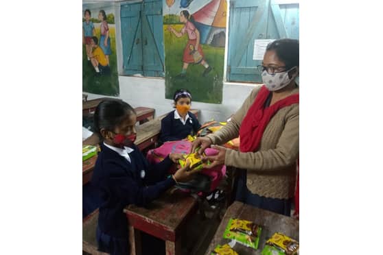Students were also given some snacks to welcome them back to school. “Students had fun after a long time as they reunited with friends. They have promised us to come to school daily”, said Datta.