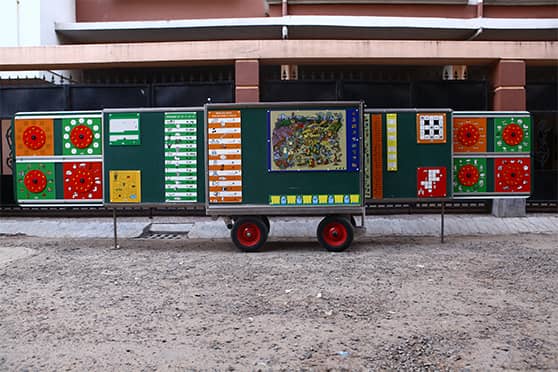 Ek Tara’s Anondo Gari comes equipped with over 350 education materials and an extendable blackboard.