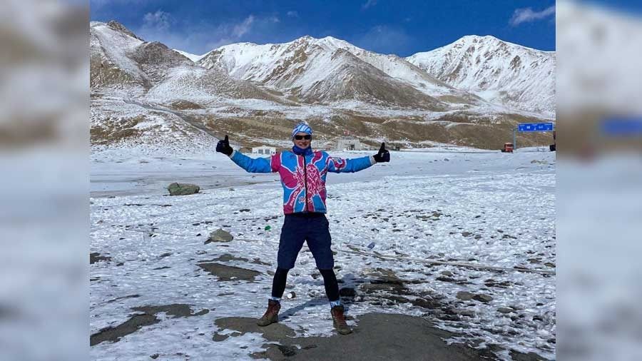 Luke at the Khunjerab Pass in Pakistan 