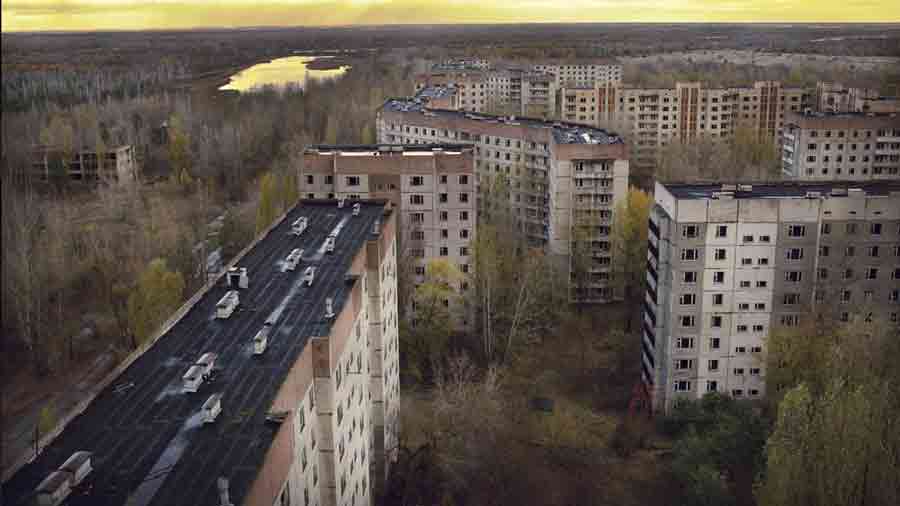 The Chernobyl plant, which is still radioactive, lies about 100km from Kyiv.