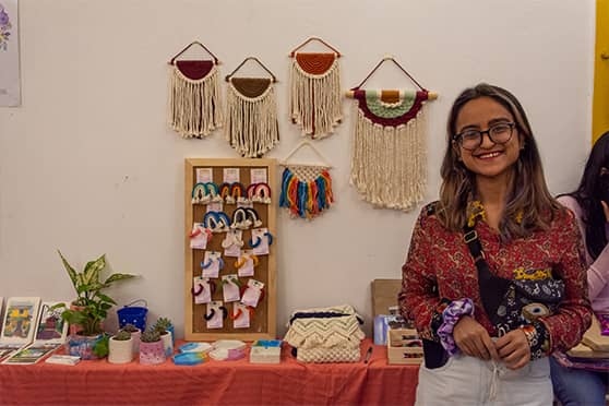 Turning her love for macrame into a business is Deepakshi Datta, who owns Knots of Love by Deepakshi. The 2020 Psychology graduate from Symbiosis School of Liberal Arts, Pune, makes handmade earrings, wall hangings, coasters and bags.  Find her on Instagram: @knotsoflovebydeepakshi