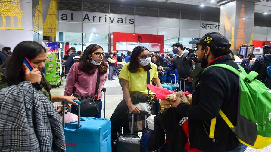 Air India’s second evacuation flight from Romanian capital Bucharest carrying 250 Indian nationals who were stranded in Ukraine landed at the airport in the early hours of February 27.