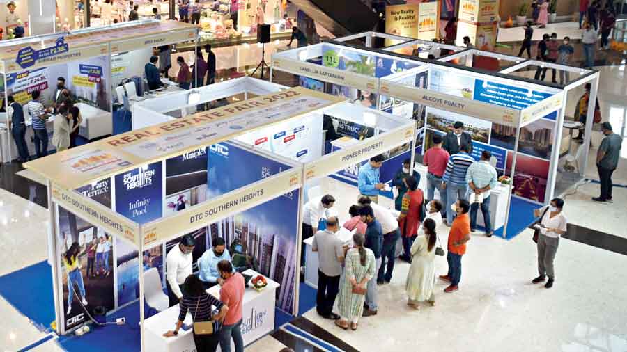 The real estate fair at South City  Mall on Sunday. 