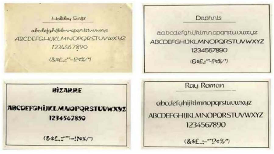 Ray designed four fonts for the English script, including Ray Roman, Ray Bizarre, Daphnis, and Holiday Script. Ray's fictional detective, Feluda, used his knowledge of typefaces to begin unraveling the mystery in ‘Feludar Goendagiri’, a short story and the first among the many in the detective series
