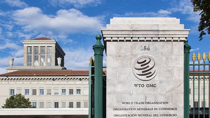  The headquarters of the World Trade Organization located in the Centre William Rappard in Geneva, Switzerland.
