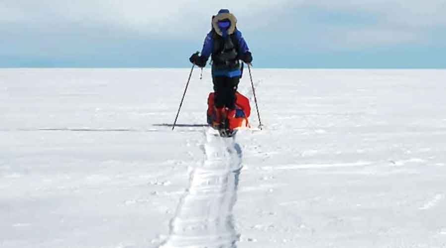 Harpreet Chandi on the trek.