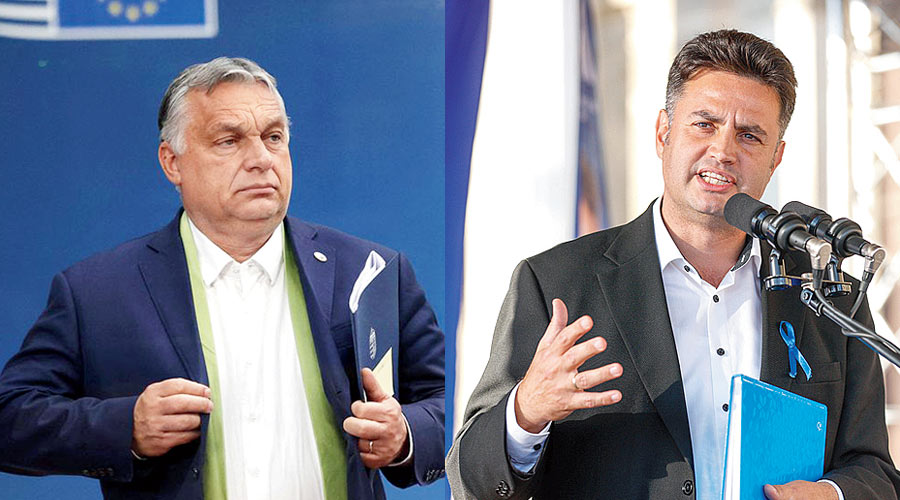 Viktor Orbán and Peter Márki-Zay