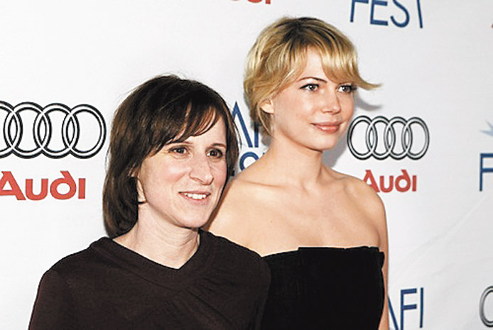Michelle Williams (right) with director Kelly Reichardt