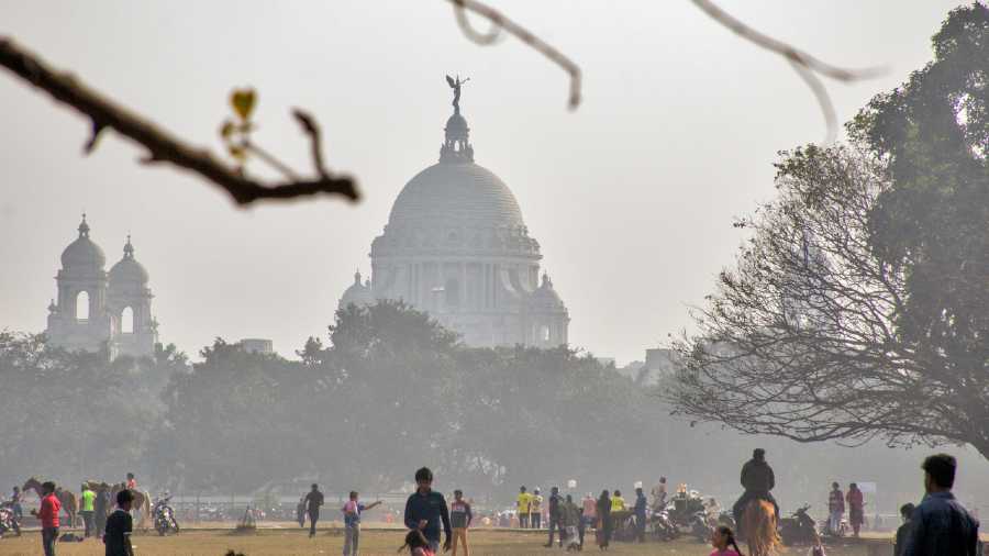 Victoria Memorial on a cold winter afternoon.