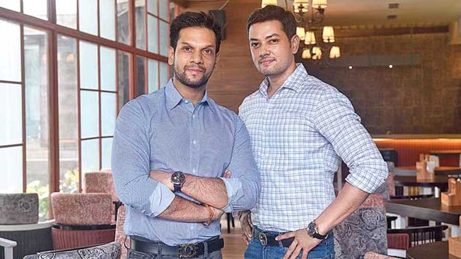 Ankit Madhogaria (left) and Rohit Ohja, owners of Kaidi Kitchen, also have the brewpub Scrapyard, the cafe Mirosh and nightclub Reality on their CV.