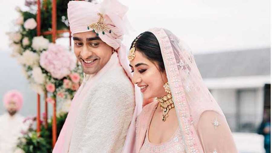 Varun Thakur and Nikita Sahota at their December 2021 wedding.
