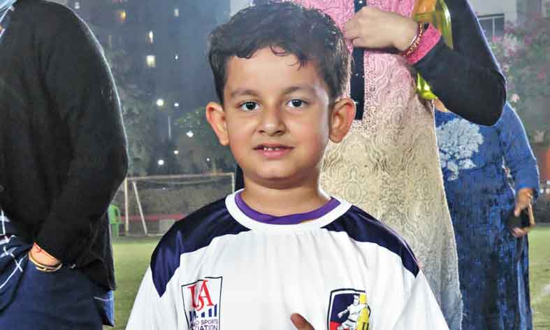 Utkarsh Pandey, 5, who shone for AC Milan