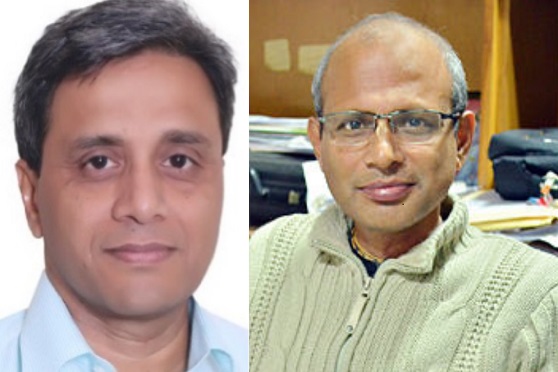 (from left) Newly-appointed IIT Indore director Suhas Joshi and IIT Mandi director Laxmidhar Behera.