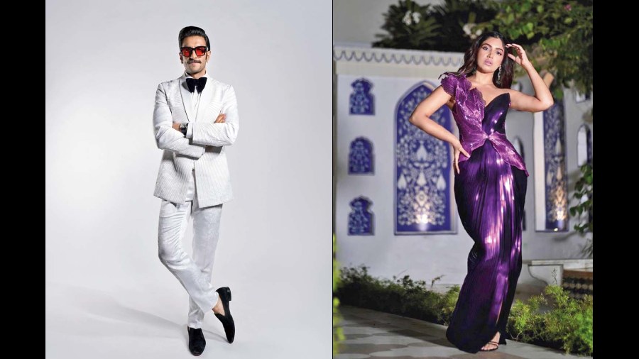 Ranveer Singh (L), Styled by Eka Lakhani; Bhumi Pednekar (R), Styled by Pranita Shetty