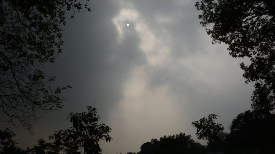 Cloud cover over Jamshedpur on Thursday