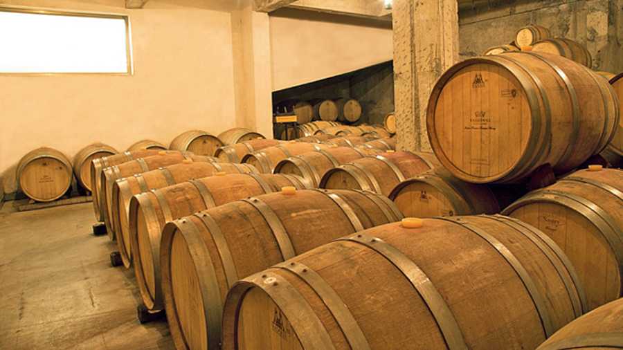 Wine barrels at Vallone