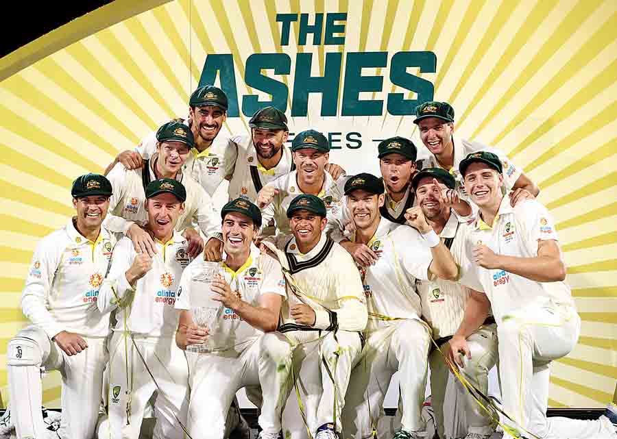 The triumphant Australian team on Sunday