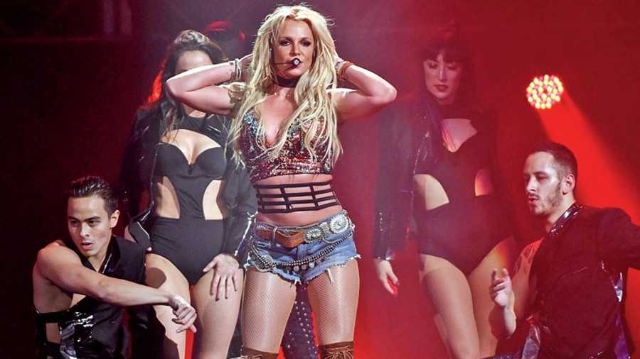 File picture of Britney Spears during a concert in Las Vegas.