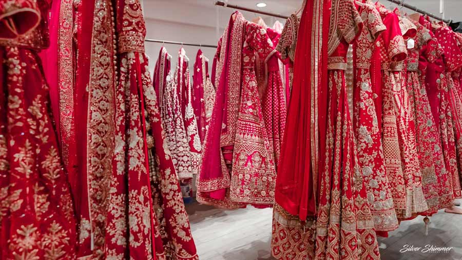 Red is no longer as dominant as before in bridal wear