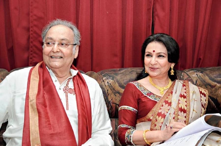 Soumitra Chatterjee with Sharmila Tagore