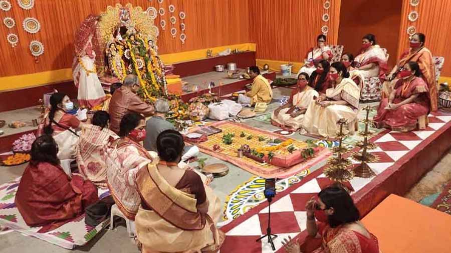 Durga Puja being celebrated in Delhi’s Chittaranjan Park