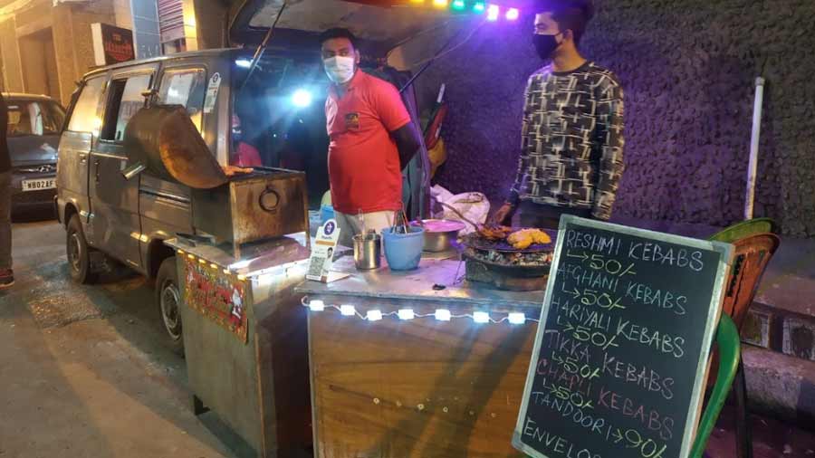 Shubhadeep Mukherjee’s kebab van, Barbeque, on Bagbazar Street
