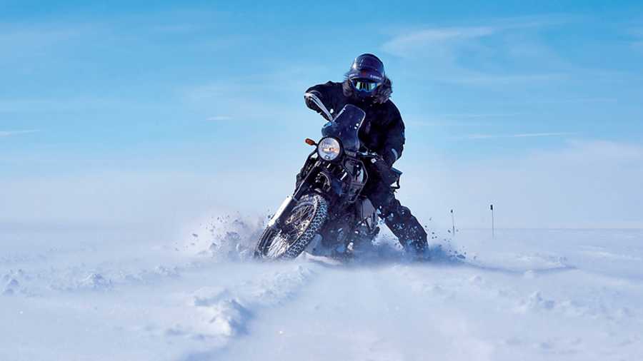 Dean Coxson succumbs  to the temptation of dicing the  Himalayan on ice in the middle of nowhere