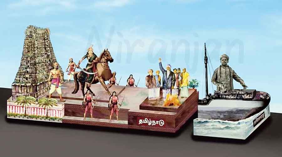 The proposed Tamil Nadu tableau that was rejected.