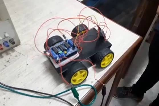 A remote-controlled robot developed by Ipshita
